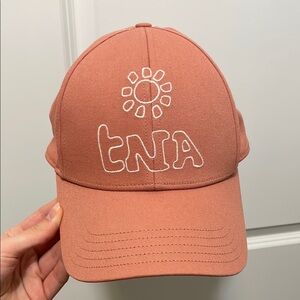 Aritzia TNA Coral Pink Baseball cap embroidered